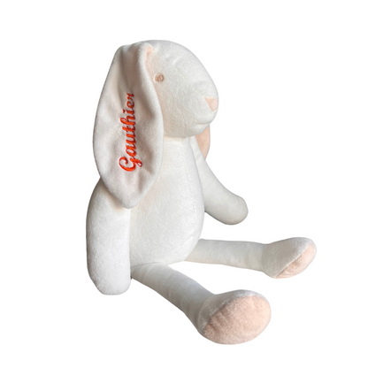 J'ajoute la personnalisation sur l'oreille de Mon Premier Doudou Lapin (18€)