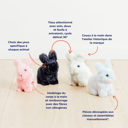 Duo Lapin Toi&Moi – Peluche couple avec rubans personnalisés