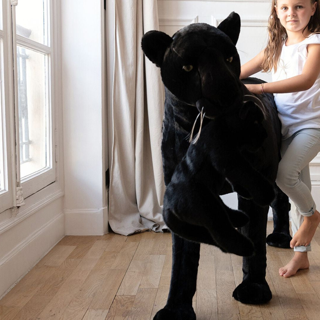 Ma peluche Panthère géante et son bébé